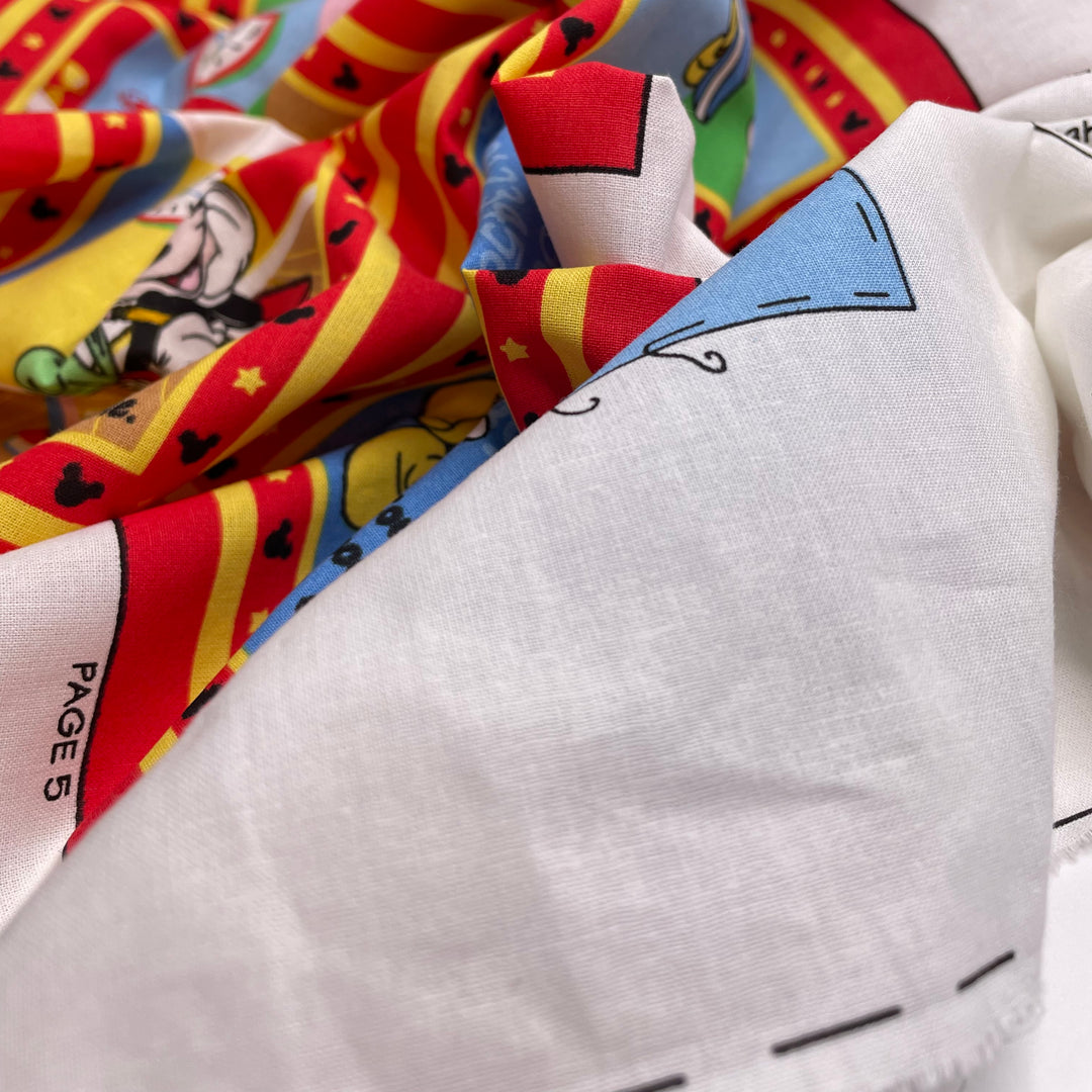 Disco Disney - Vintage Cotton Woven - White Disney&