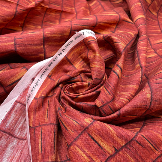Wood You Rather - Cotton Woven - Red/Brown Abstract - 1.2M Bundle