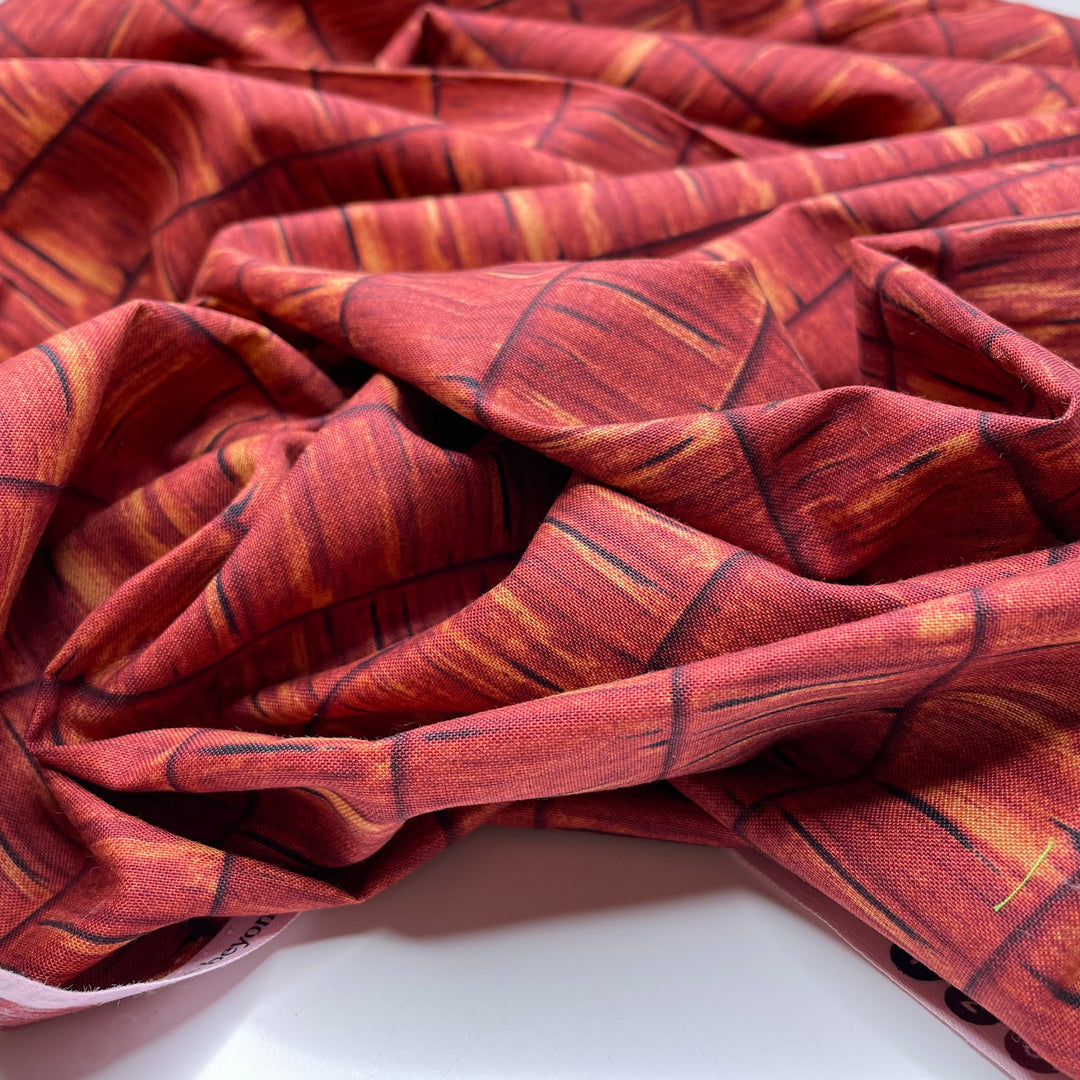 Wood You Rather - Cotton Woven - Red/Brown Abstract - 1.2M Bundle