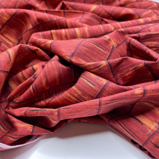 Wood You Rather - Cotton Woven - Red/Brown Abstract - 1.2M Bundle