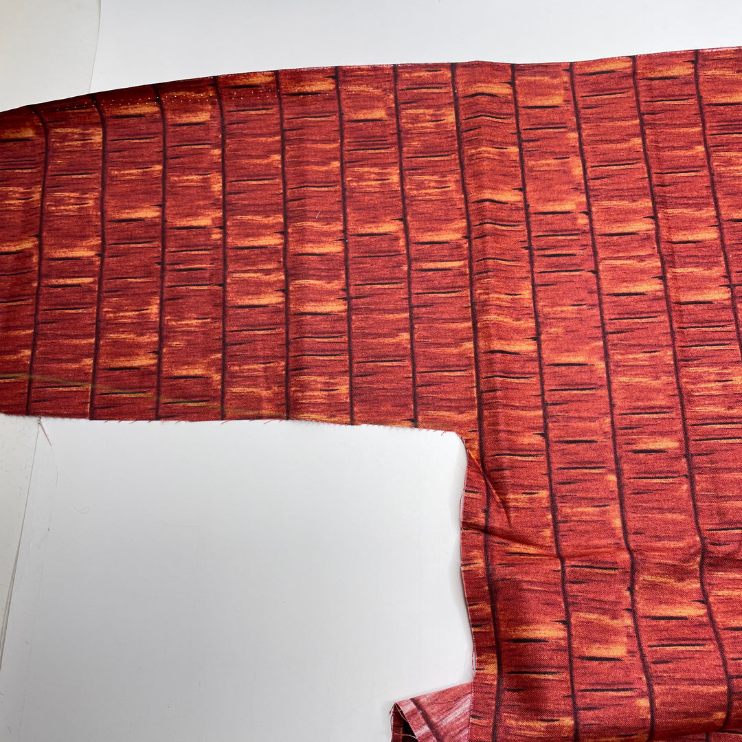 Wood You Rather - Cotton Woven - Red/Brown Abstract - 1.2M Bundle