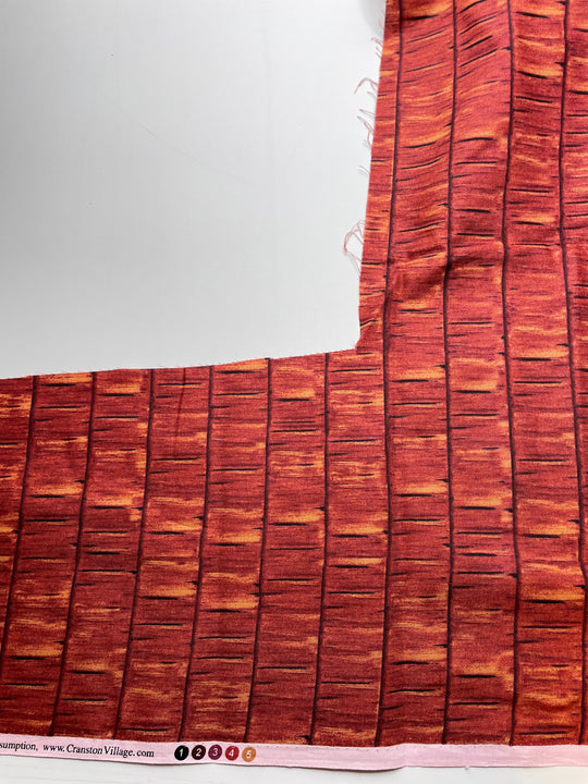 Wood You Rather - Cotton Woven - Red/Brown Abstract - 1.2M Bundle