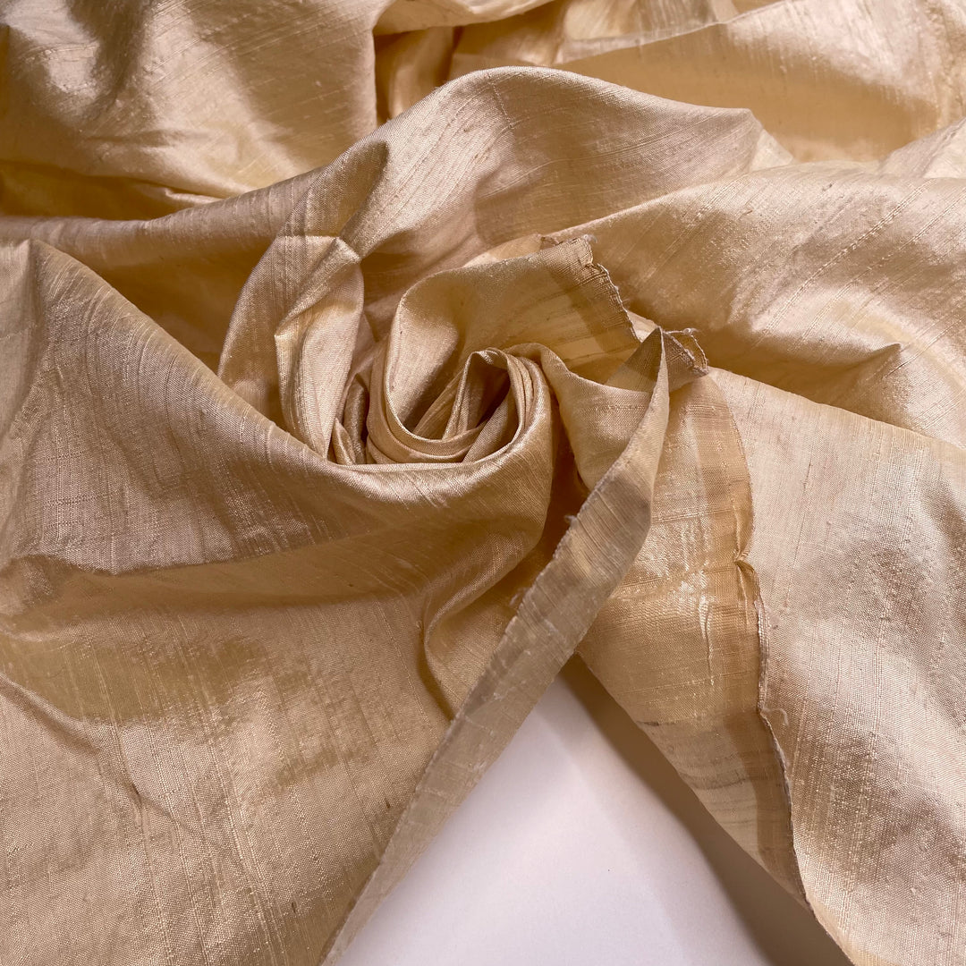 Extroverted Shine - Slub Silk Woven - Cream - 0.9M Bundle