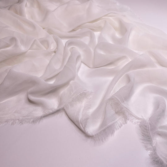 Lesson Learned - Chiffon Poly Woven - White - 0.8M Bundle