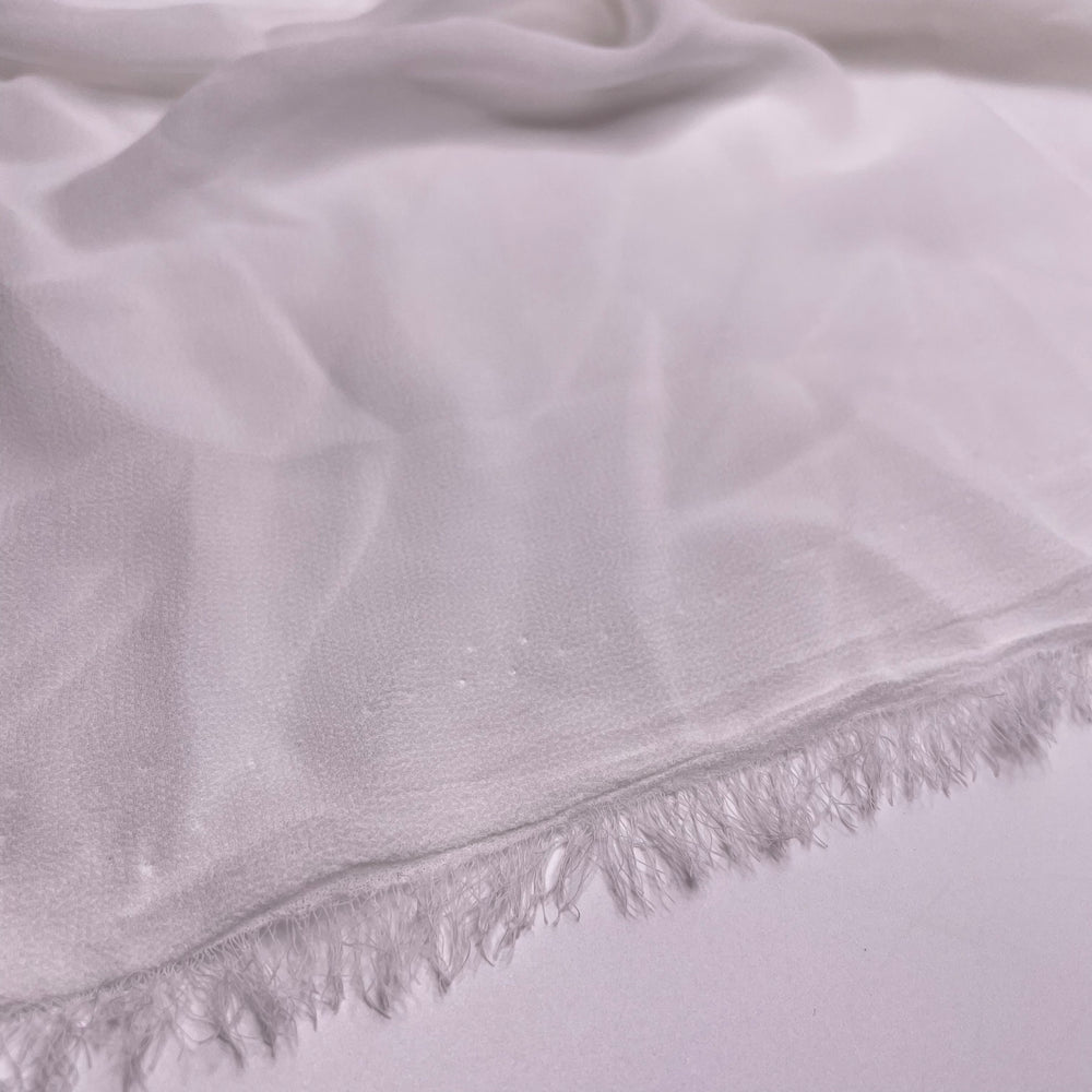 Lesson Learned - Chiffon Poly Woven - White - 0.8M Bundle