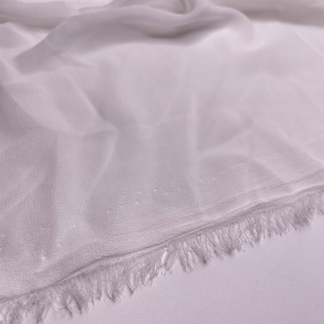 Lesson Learned - Chiffon Poly Woven - White - 0.8M Bundle