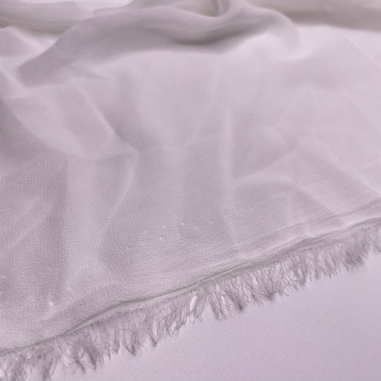 Lesson Learned - Chiffon Poly Woven - White - 0.8M Bundle