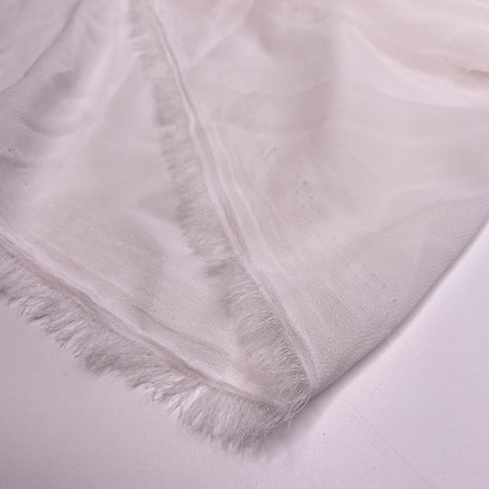 Lesson Learned - Chiffon Poly Woven - White - 0.8M Bundle