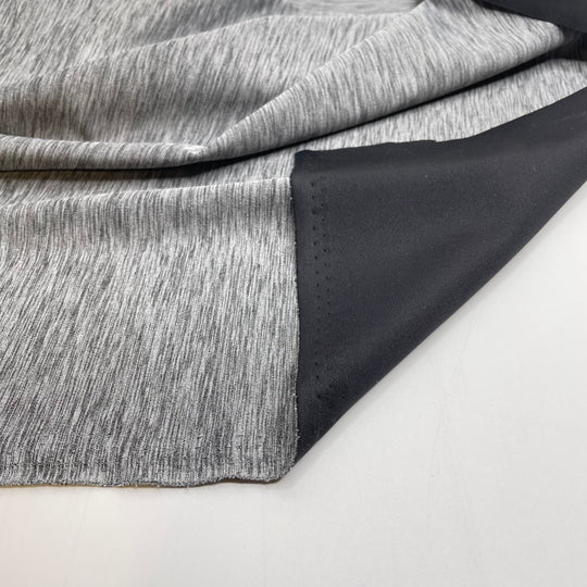 Clara Hughes - Double Cloth Knit Poly  - Grey/Black - Bundles