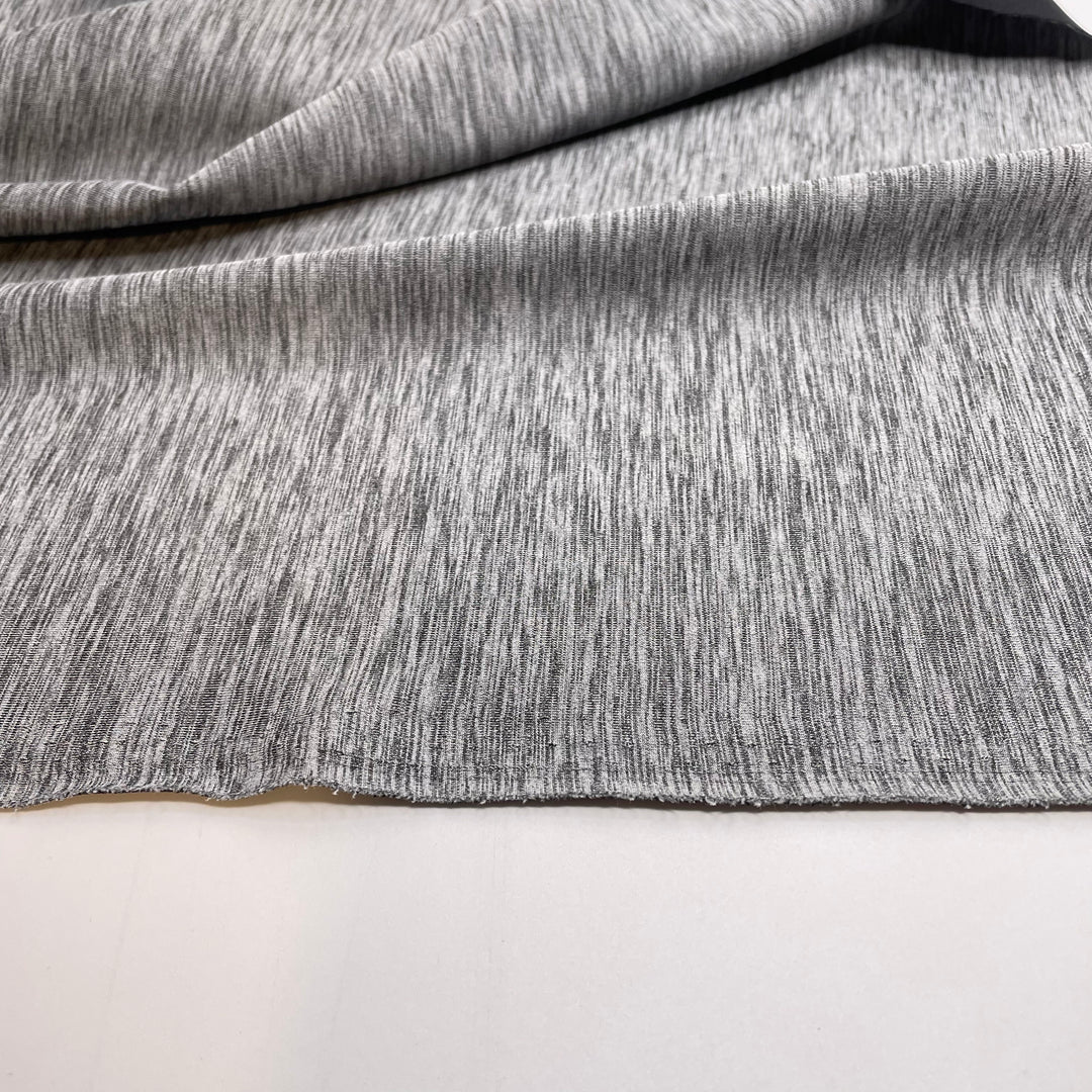 Clara Hughes - Double Cloth Knit Poly  - Grey/Black - Bundles