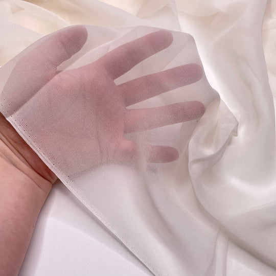 Wind In My Hair - Chiffon Silk Woven - Off White - 3M Bundle