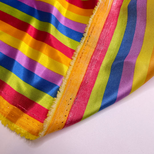 Joining The Parade - Satin Poly Woven - Multi Stripes - 2.6M Bundle