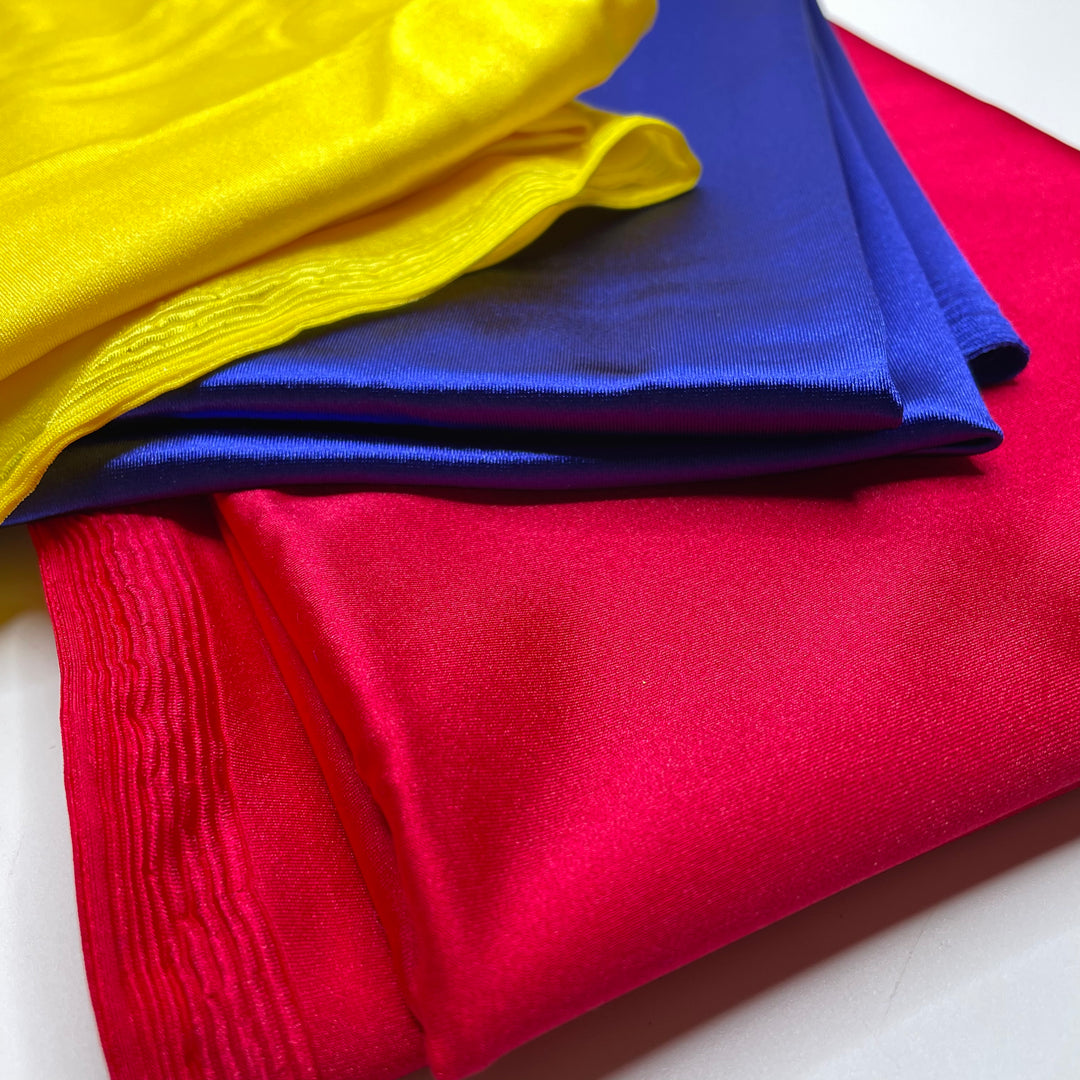 Primary Pack - Water Resistant Jersey Poly/Spandex Knit - Red Blue Yellow - 0.5M Bundle