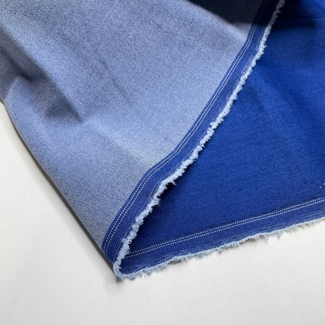 Where The Sky Meets The Sea - Denim Cotton/Spandex Woven - Blue - 1M Bundle