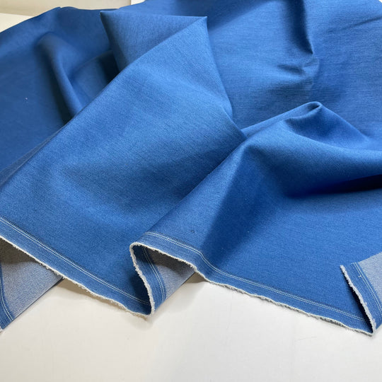 Cool Calm Collected - Denim Cotton/Spandex Woven - Blue - 1M Bundle