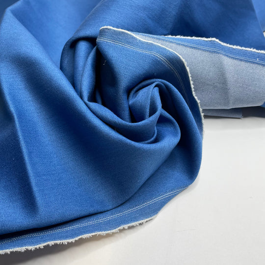 Cool Calm Collected - Denim Cotton/Spandex Woven - Blue - 1M Bundle