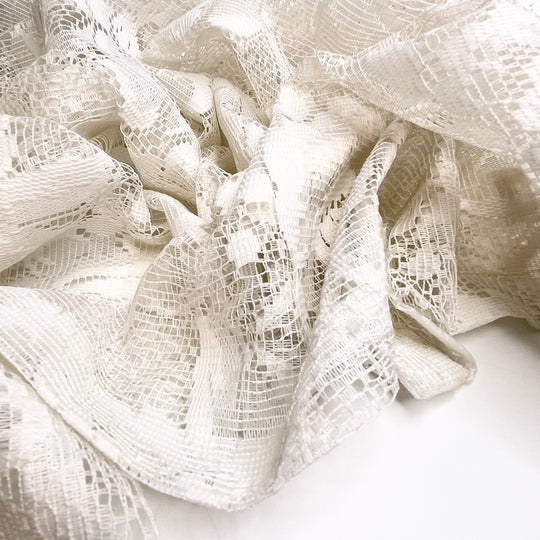 Grandmas Kitchen - Poly Woven - Off White Floral - 1M Bundle