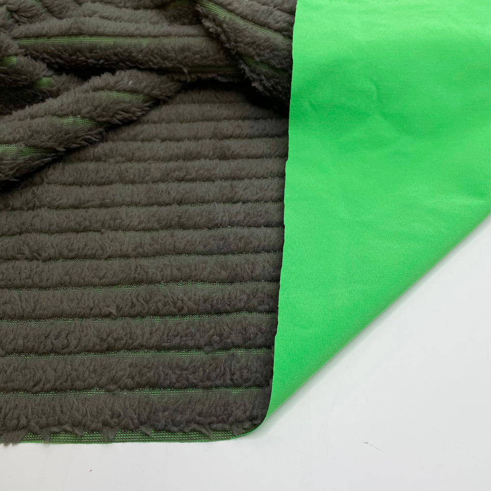 What Is A Jellicle Cat - Poly/Rib Cord Fleece Woven - Green/Brown - 0.7M Bundle