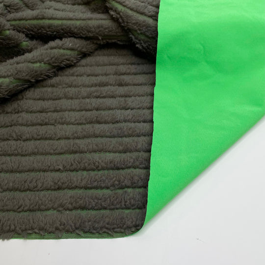 What Is A Jellicle Cat - Poly/Rib Cord Fleece Woven - Green/Brown - 0.7M Bundle