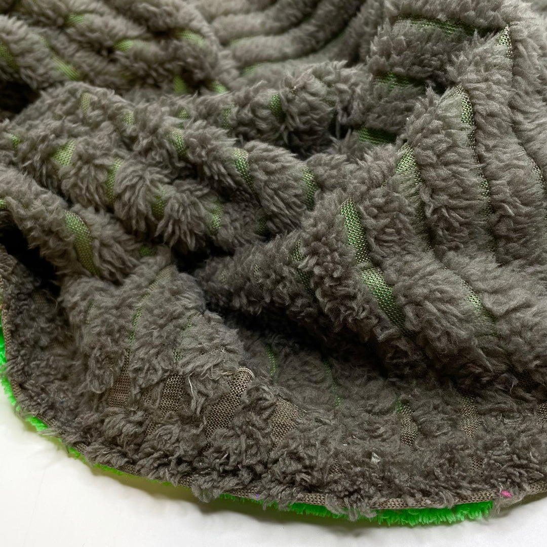 What Is A Jellicle Cat - Poly/Rib Cord Fleece Woven - Green/Brown - 0.7M Bundle