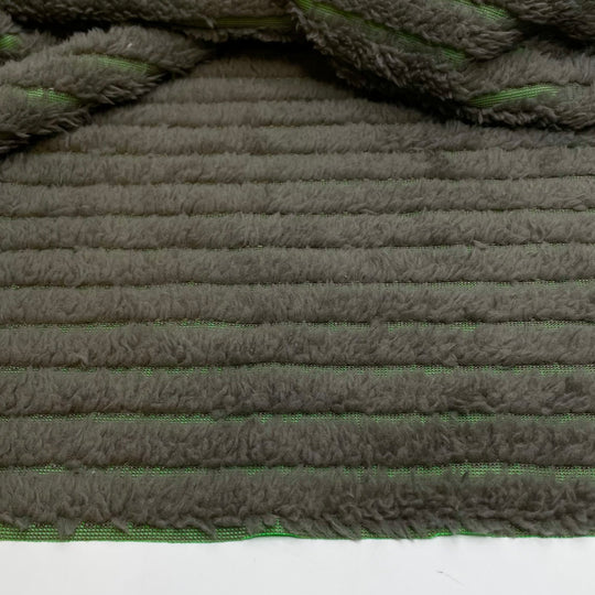 What Is A Jellicle Cat - Poly/Rib Cord Fleece Woven - Green/Brown - 0.7M Bundle