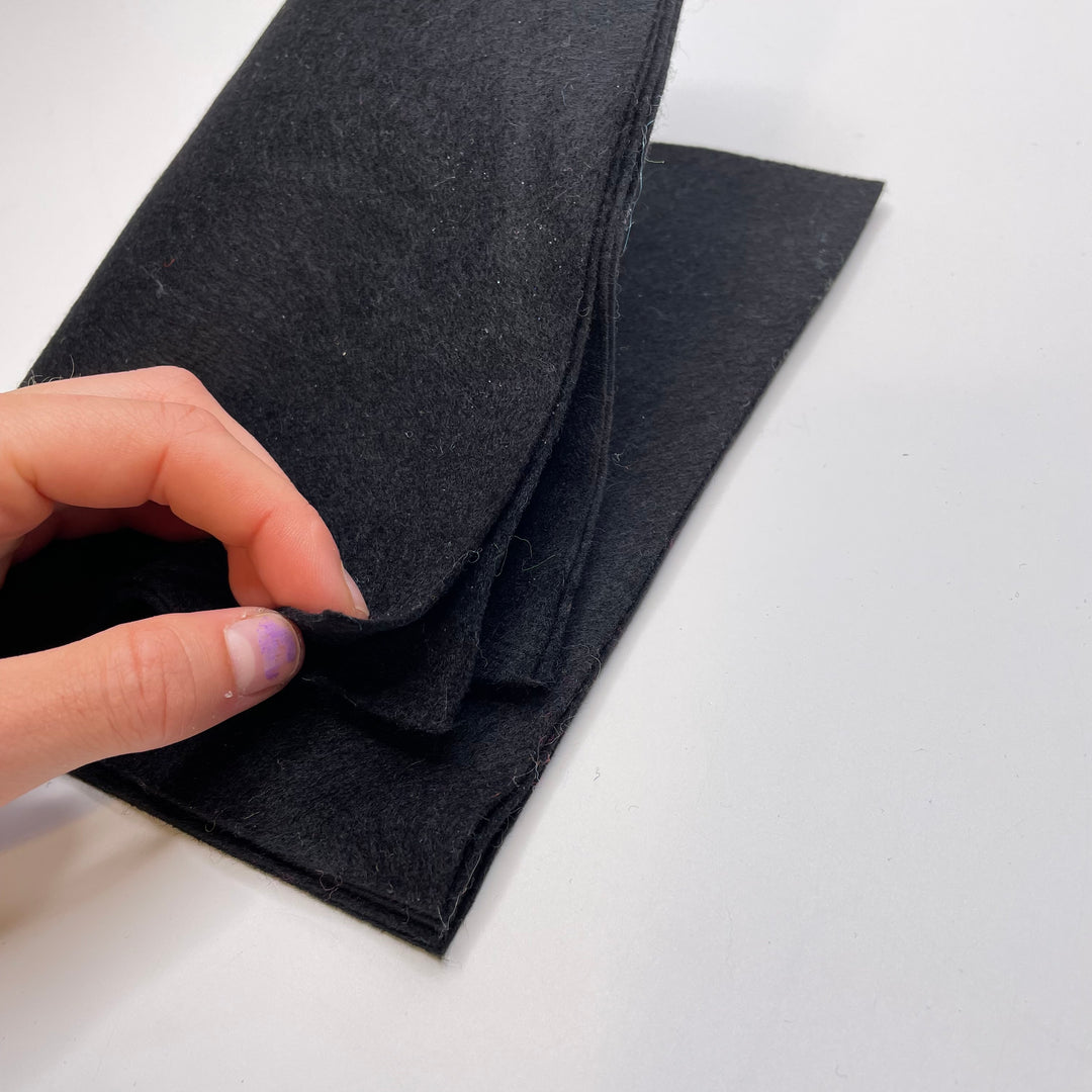 UB - Back Felt - Felt Acrylic Woven - Black - 0.3M Bundle