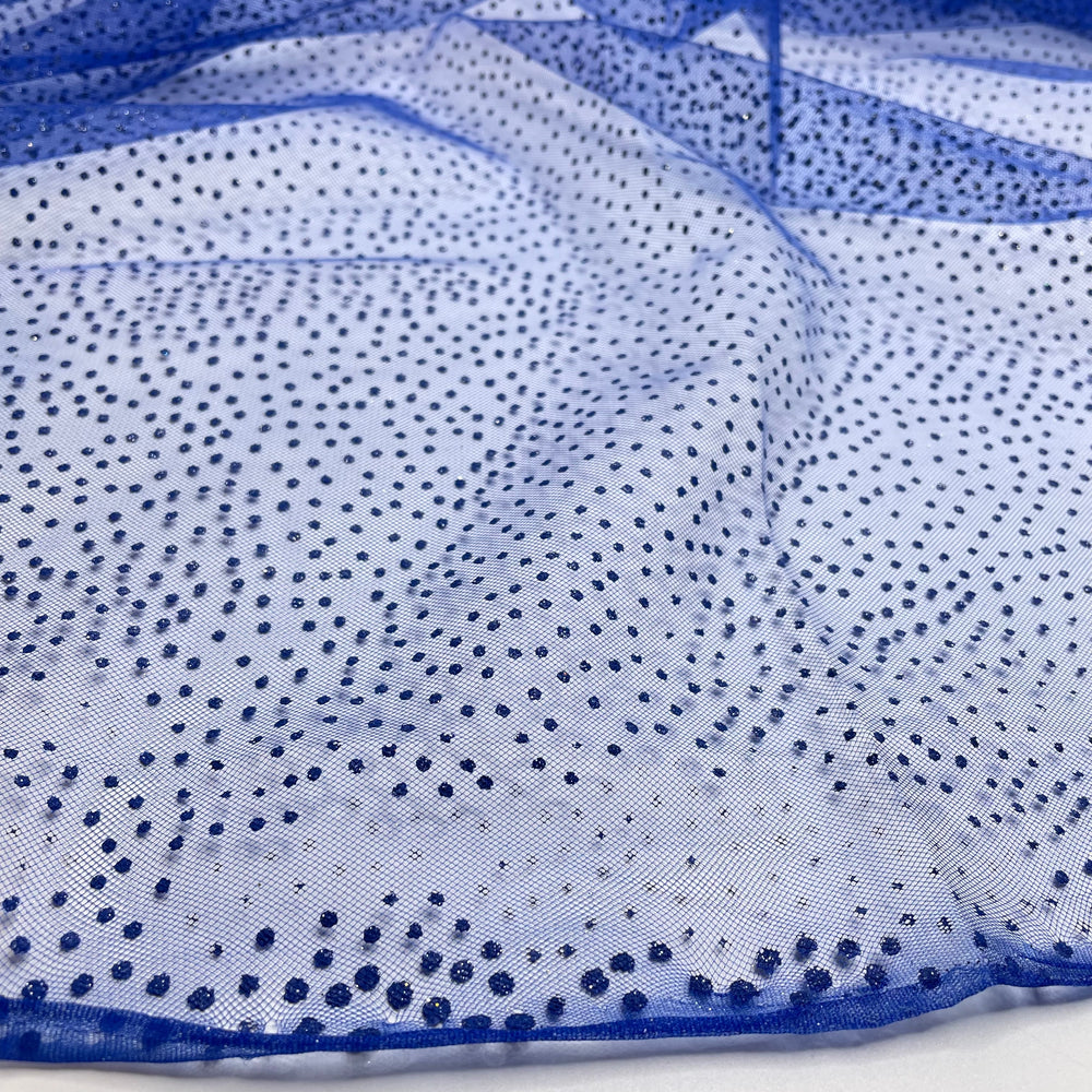 UB - Galactic Blueberries - Glitter Tulle Poly Woven - Blue - 1.5M Bundle