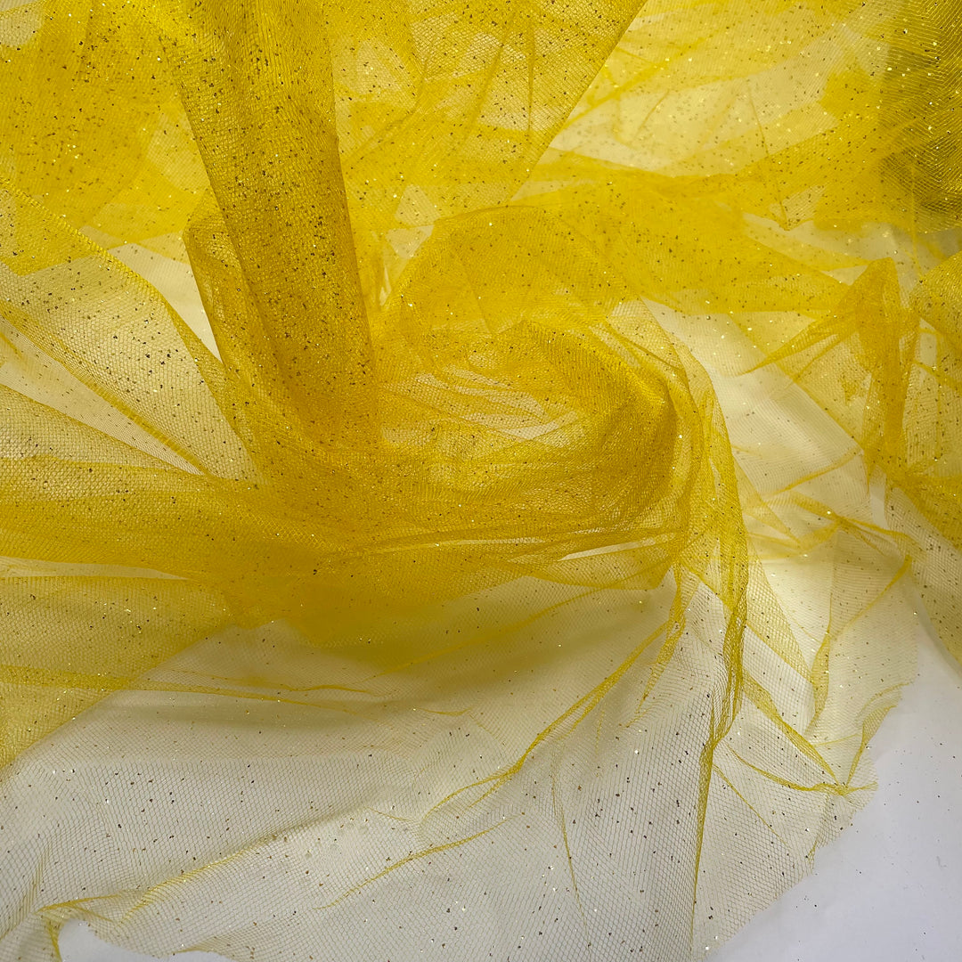 UB - Starshine - Glitter Tulle Poly Woven - Yellow/Gold - 2M Bundle