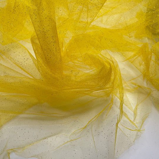 UB - Starshine - Glitter Tulle Poly Woven - Yellow/Gold - 2M Bundle