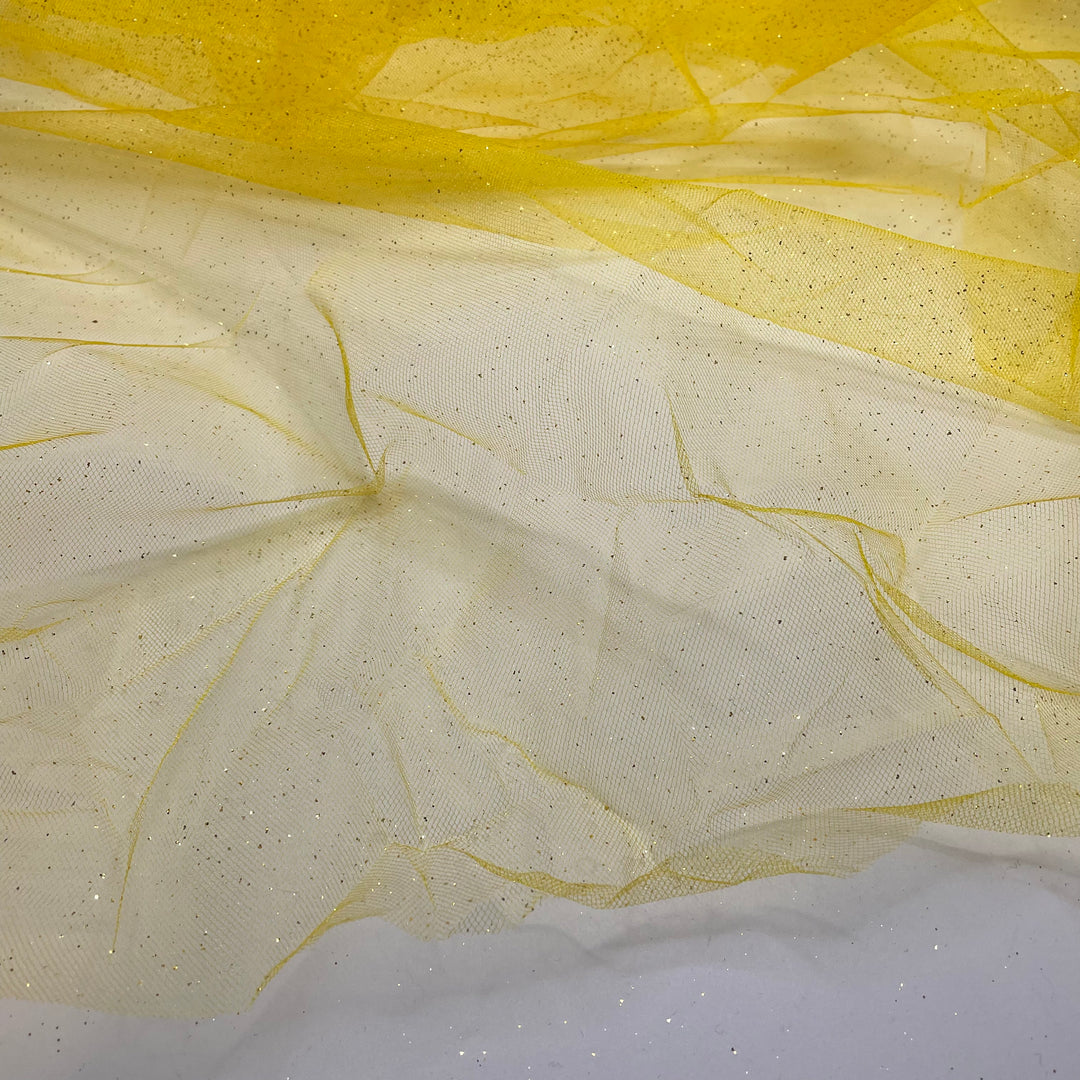 UB - Starshine - Glitter Tulle Poly Woven - Yellow/Gold - 2M Bundle