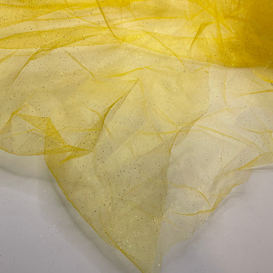 UB - Starshine - Glitter Tulle Poly Woven - Yellow/Gold - 2M Bundle
