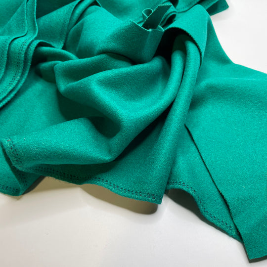 Going Fishing - Boiled Wool Wool Woven - Green - 3M Bundle