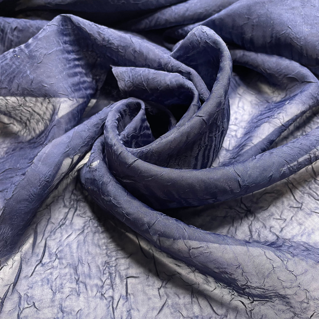 Call Me Daddy - Crinkle Chiffon Poly Woven - Navy - 3.8M Bundle