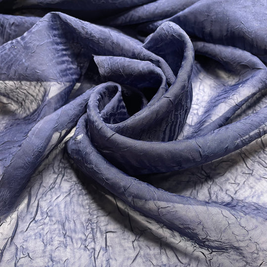 Call Me Daddy - Crinkle Chiffon Poly Woven - Navy - 3.8M Bundle
