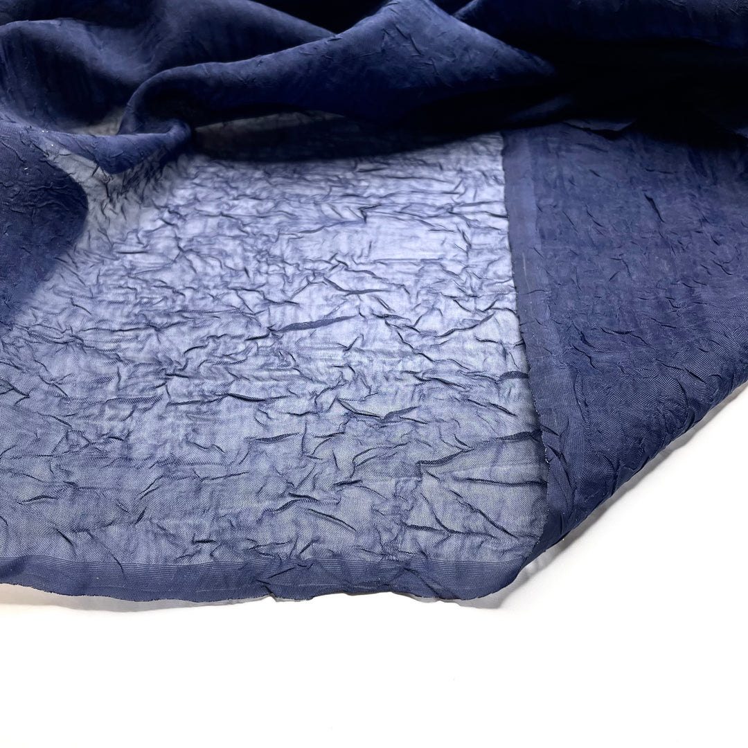 Call Me Daddy - Crinkle Chiffon Poly Woven - Navy - 3.8M Bundle