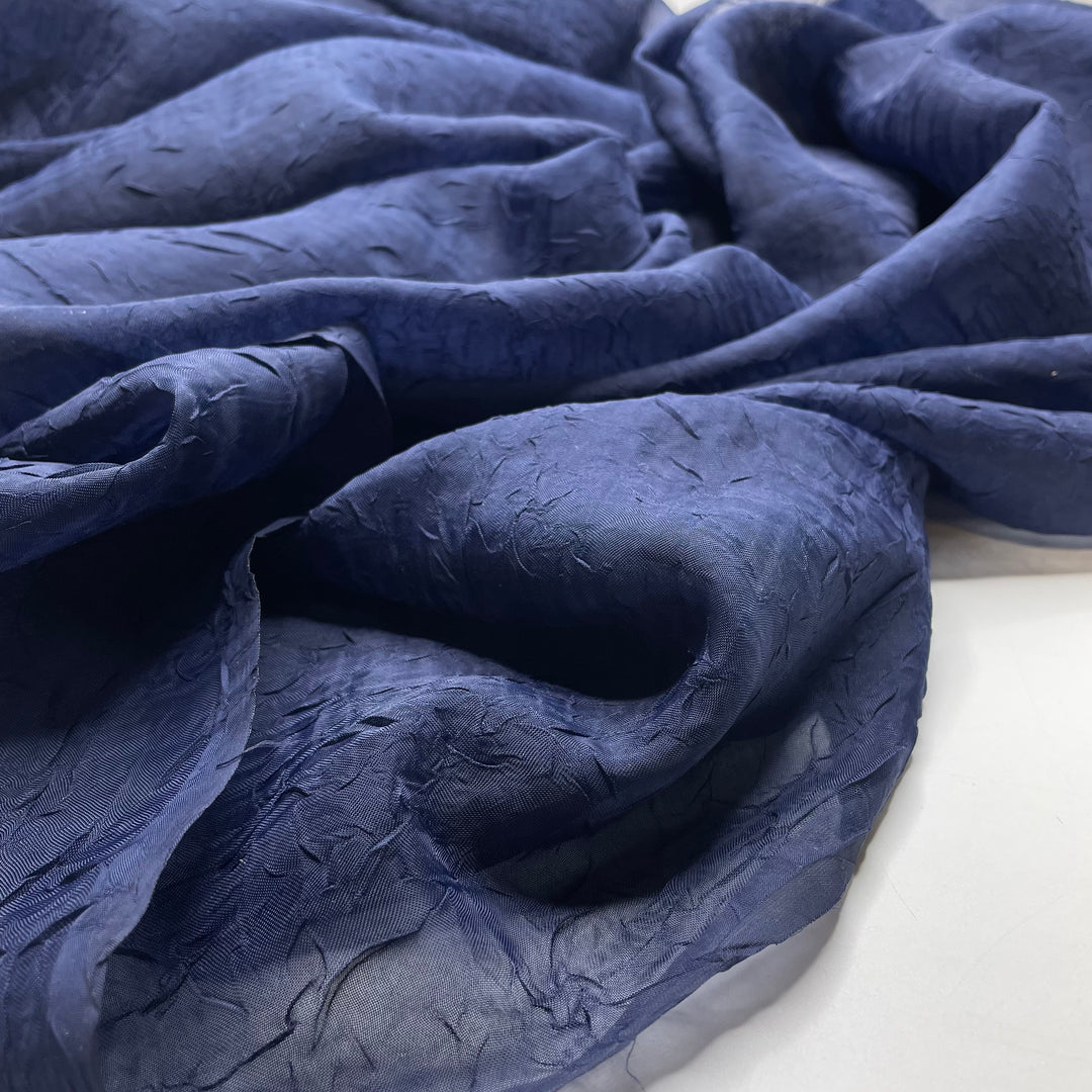 Call Me Daddy - Crinkle Chiffon Poly Woven - Navy - 3.8M Bundle