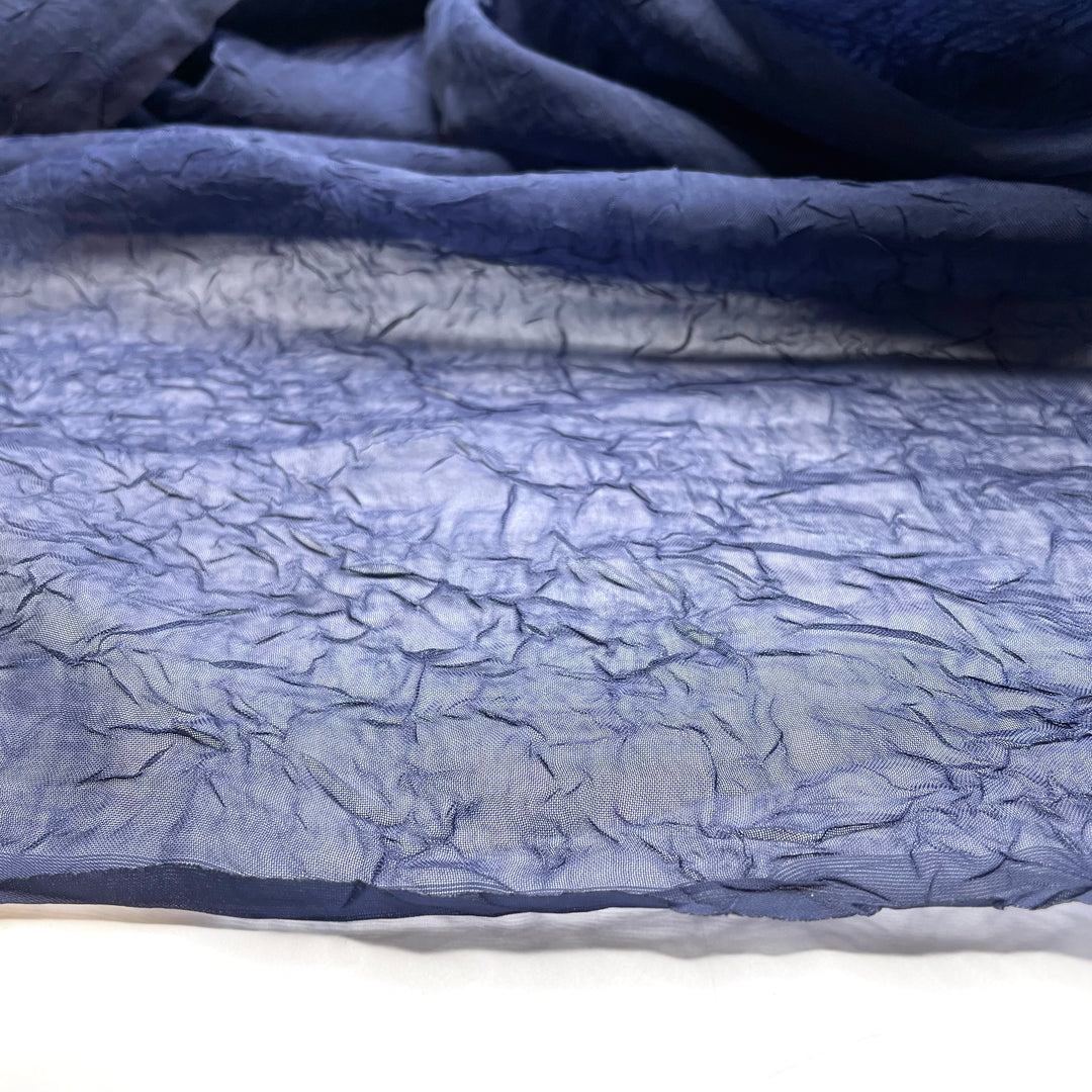 Call Me Daddy - Crinkle Chiffon Poly Woven - Navy - 3.8M Bundle
