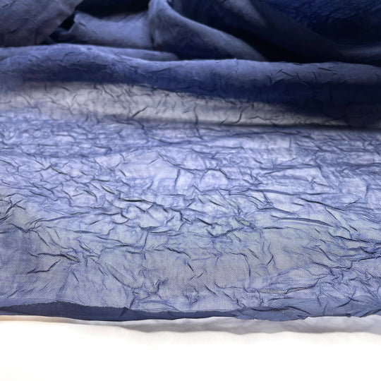Call Me Daddy - Crinkle Chiffon Poly Woven - Navy - 3.8M Bundle