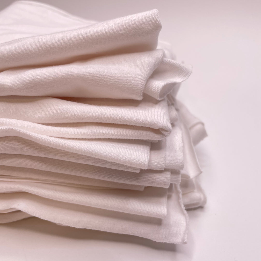 Pre Cut Pack - Jersey Cotton Knit - White/Sage - 0.5M Bundle