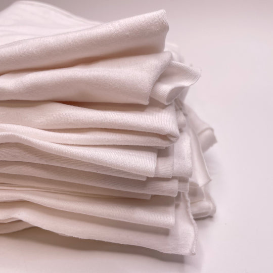 Pre Cut Pack - Jersey Cotton Knit - White/Sage - 0.5M Bundle