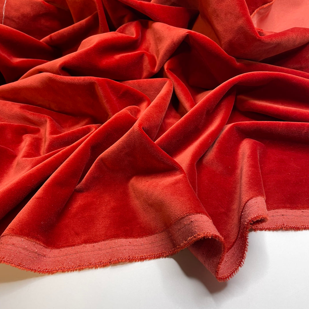 UB - Fresh Coat - Velvet Poly/Cotton Woven - Red - 1.3M Bundle