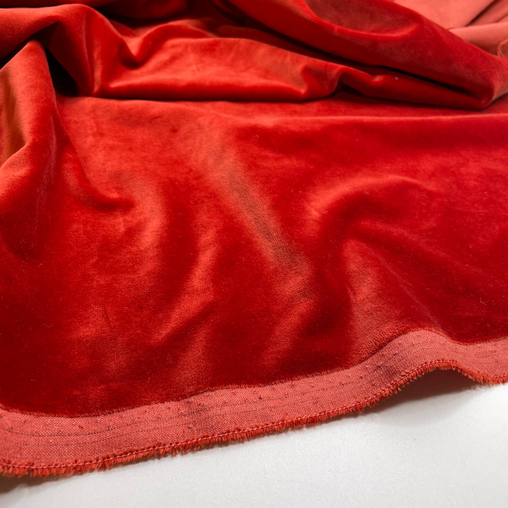 UB - Fresh Coat - Velvet Poly/Cotton Woven - Red - 1.3M Bundle