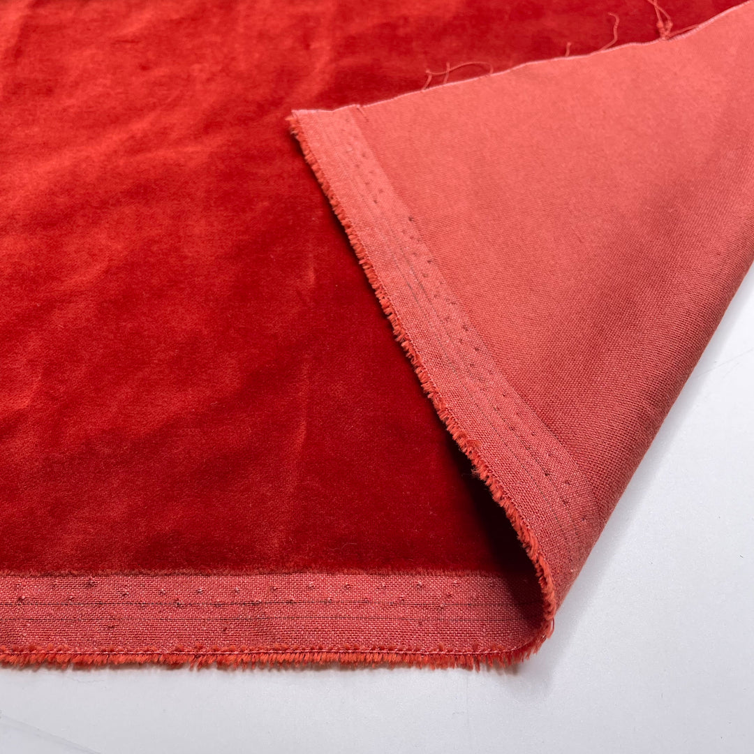 UB - Fresh Coat - Velvet Poly/Cotton Woven - Red - 1.3M Bundle