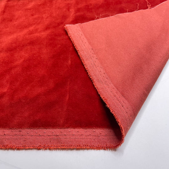 UB - Fresh Coat - Velvet Poly/Cotton Woven - Red - 1.3M Bundle