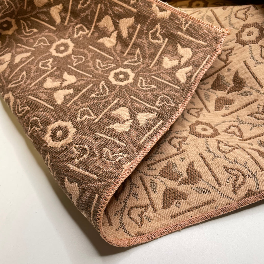 UB - Family Run - Jacquard Poly Woven - Beige/Brown Floral - 1.3M Bundle