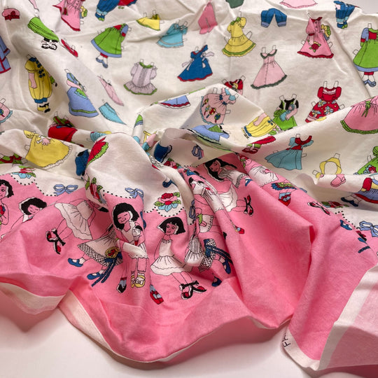 Dressed To Impress - Cotton Woven - White Multi Dolls Fashion - 1M Bundle