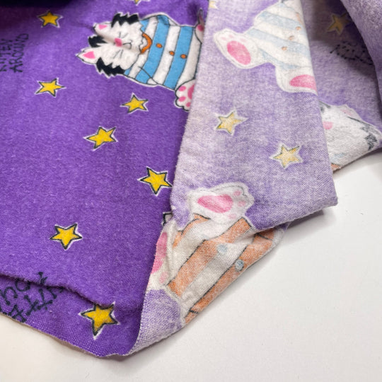 Hold Me Tight At Twilight - Cotton Flannel Woven - Purple Cats - 2.5M Bundle