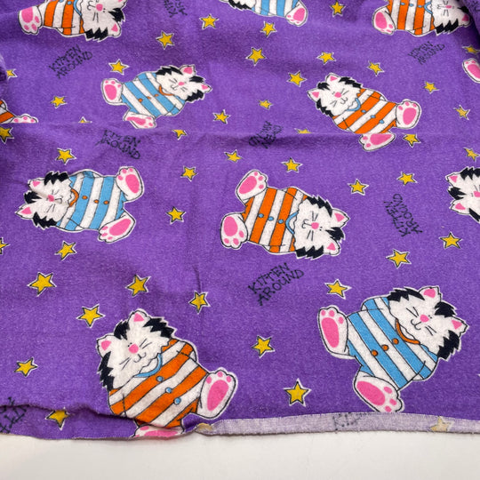 Hold Me Tight At Twilight - Cotton Flannel Woven - Purple Cats - 2.5M Bundle