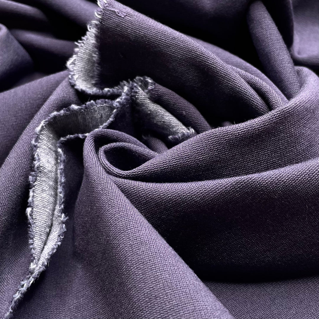 Goodbye Cold, Hello Sun - Double Cloth Knit Synthetic Blend  - Grey/Purple - 0.7M Bundle