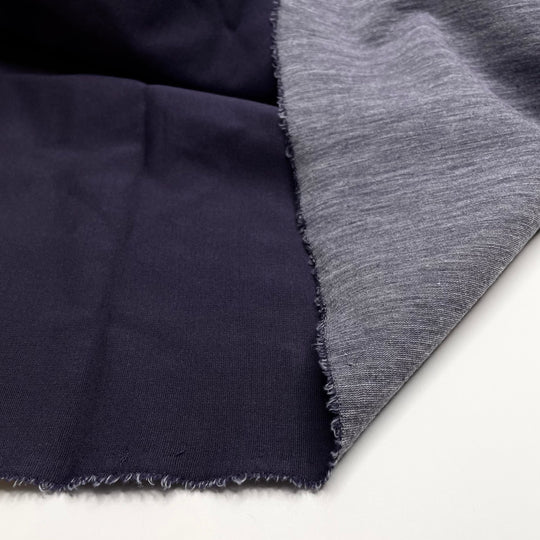 Goodbye Cold, Hello Sun - Double Cloth Knit Synthetic Blend  - Grey/Purple - 0.7M Bundle